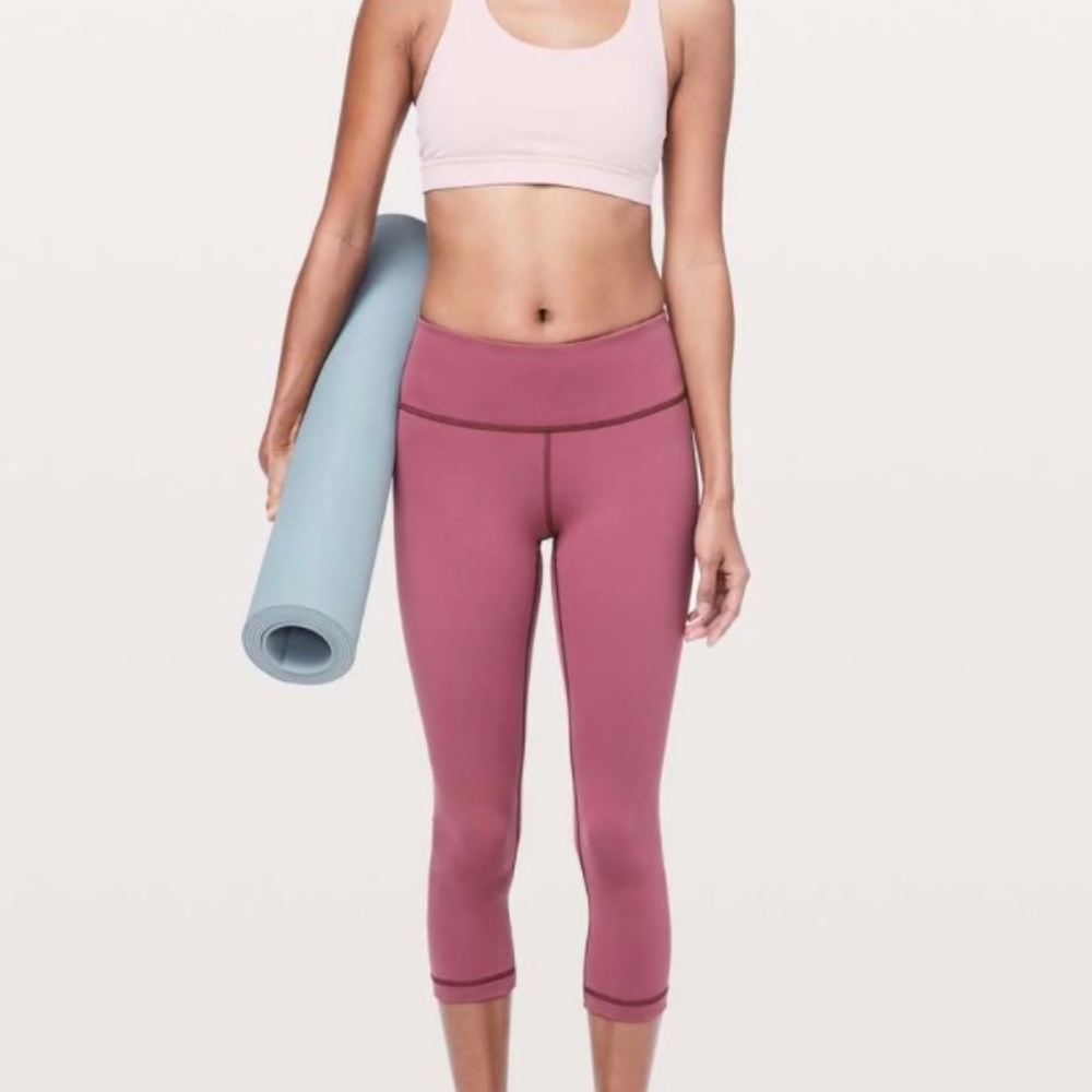 Lululemon Rare Wunder Under MR Crop 21” Misty Merlot 6